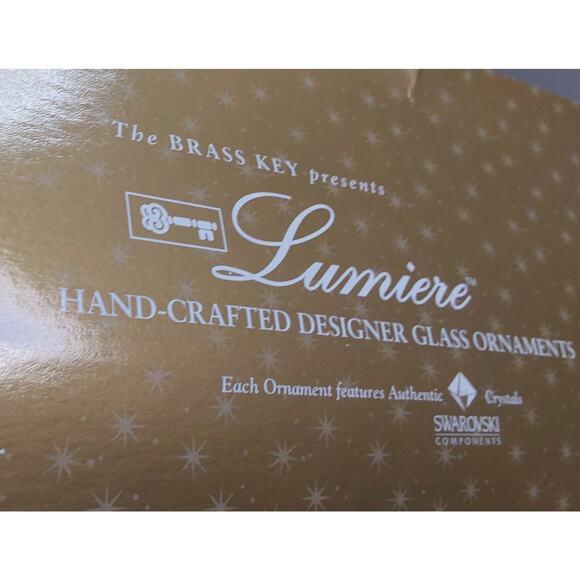 Mercury Glass Ornaments Swarovski Crystals 6 Christmas by Brass key Lumiere - Picture 6 of 7